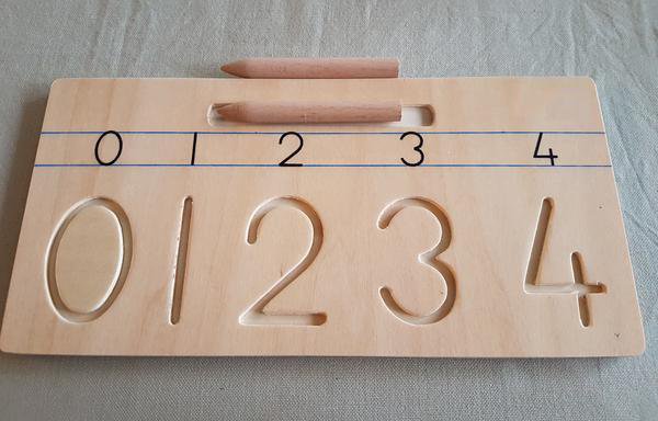 Wooden Number Tracing Boards 0 - 9