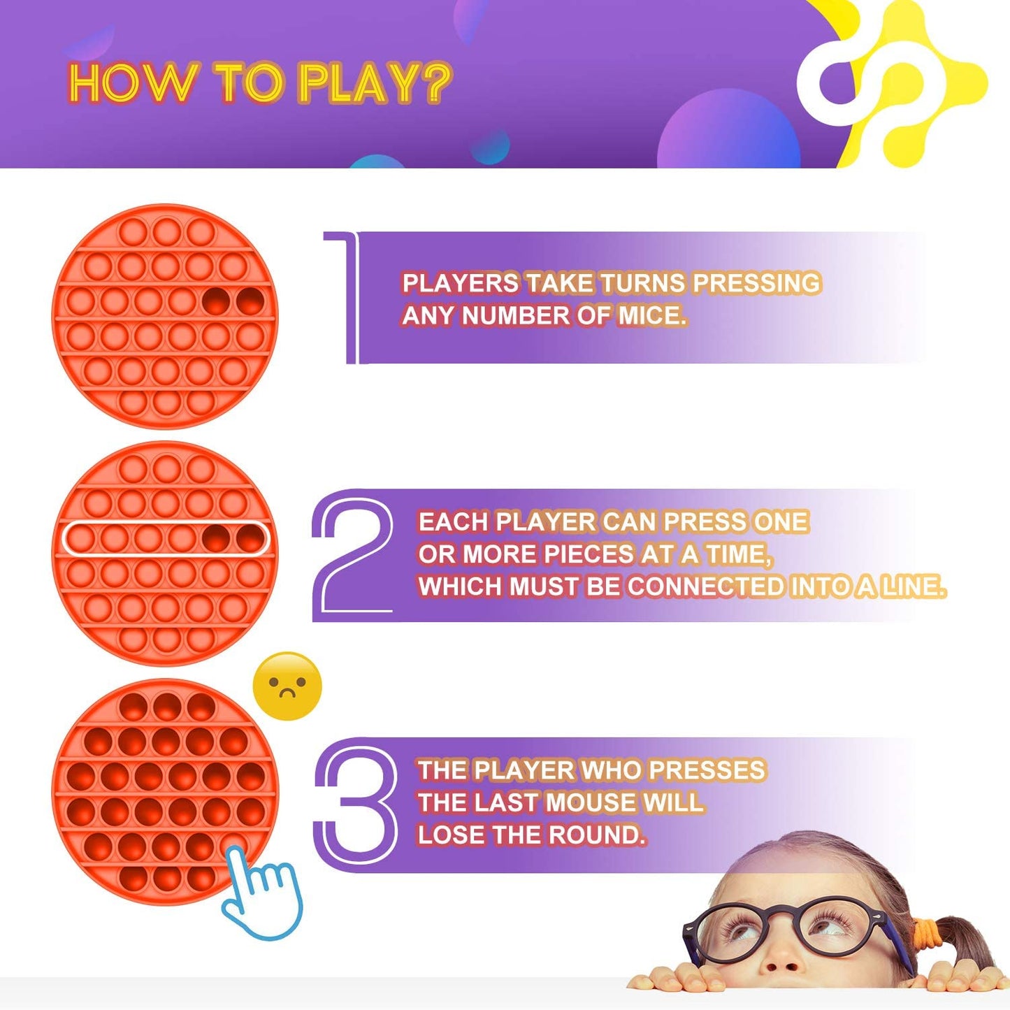 Push Pop Bubble - Stress Reliever Sensory Toy – Anti-Anxiety Bubble Game