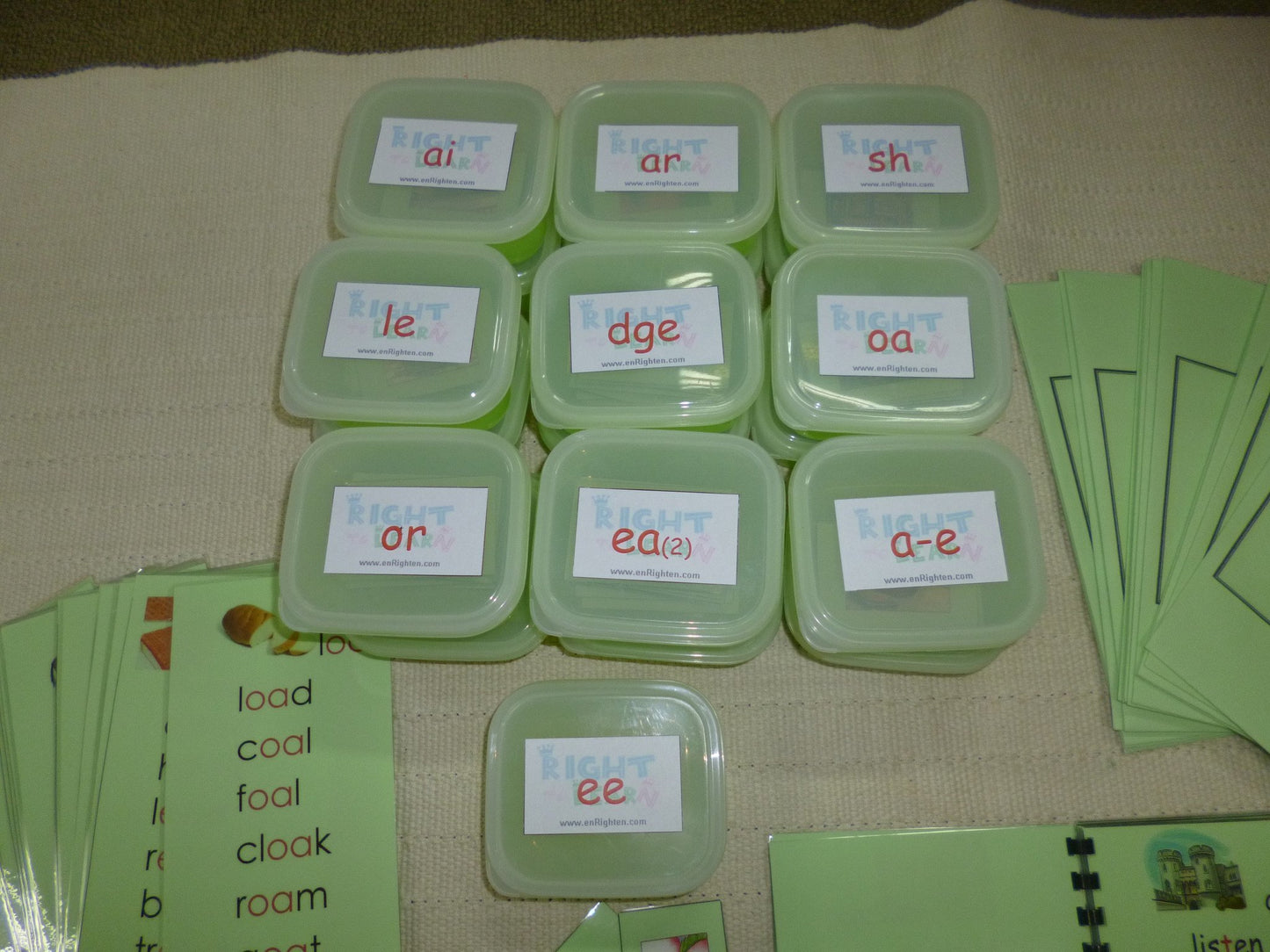 Montessori GREEN Scheme - Phonics - Complete set of Reading Kit-3