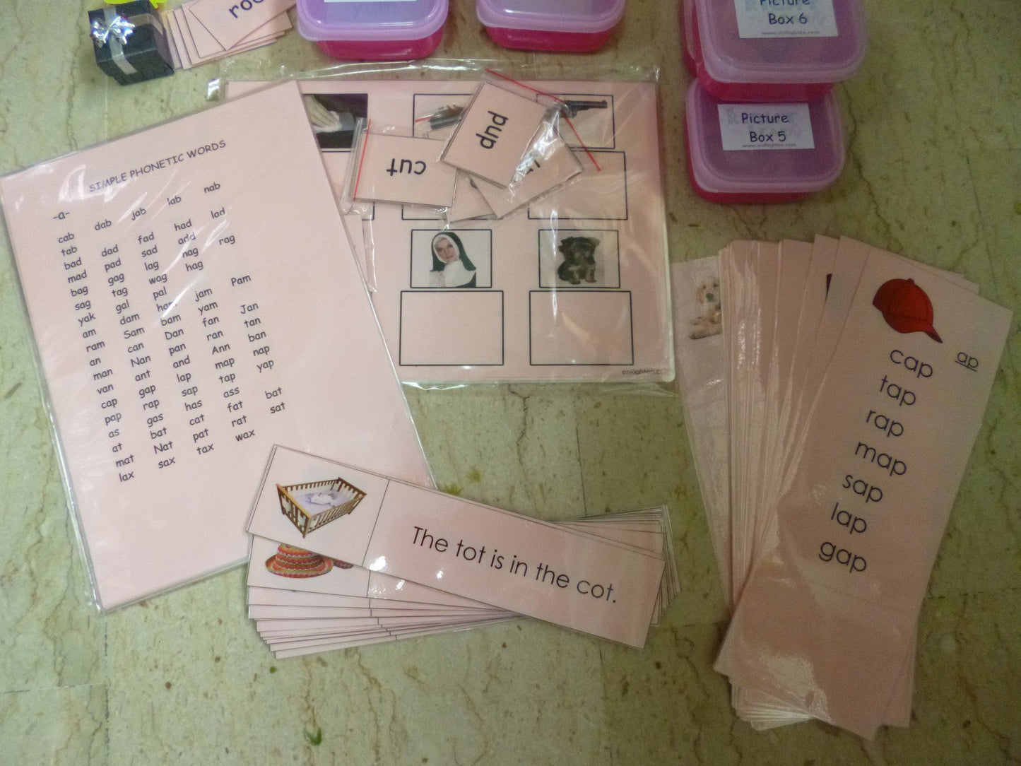 Montessori Pink Scheme - Phonics - Complete Reading Kit-1