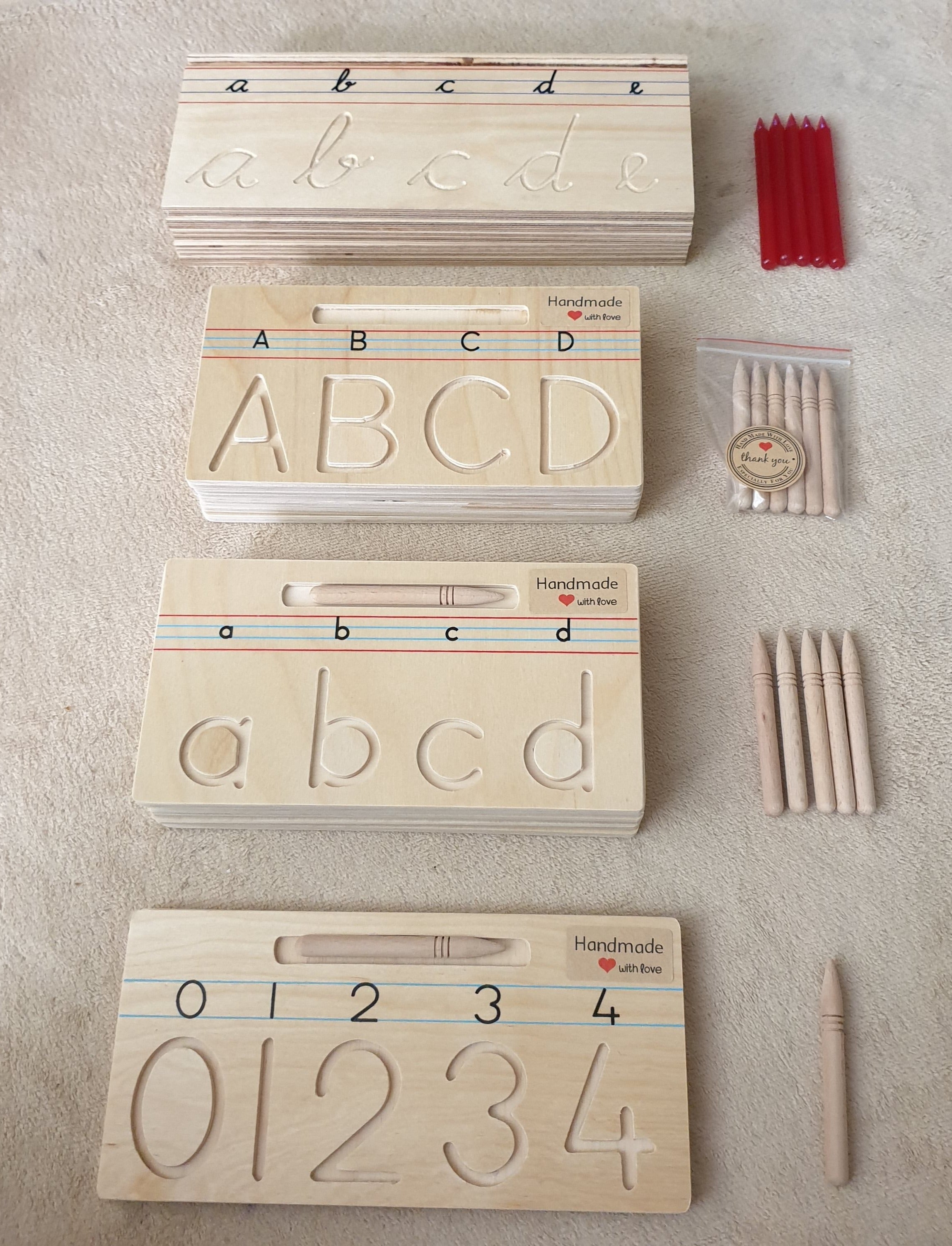 Wooden Alphabet Tracing Boards Set - Pre Writing Skills -  TeachersApproved.com