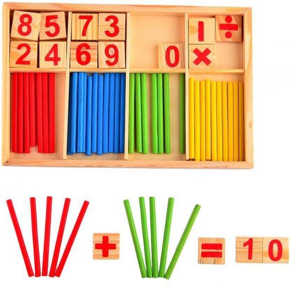 Math Wooden Number Symbols & Sticks  - Clearance