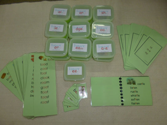 Montessori GREEN Scheme - Phonics - Complete set of Reading Kit-3