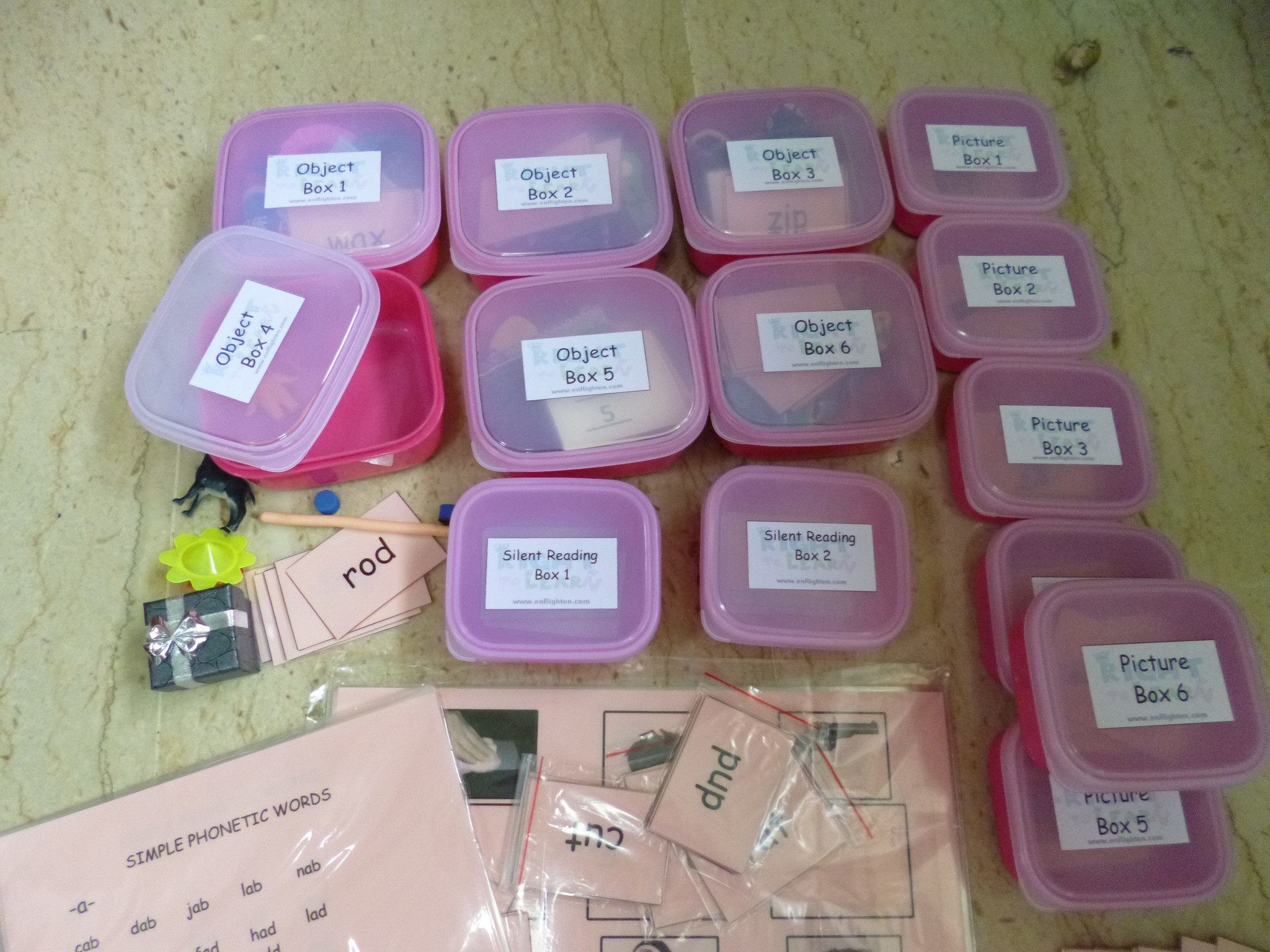 Montessori Pink Scheme - Phonics - Complete Reading Kit-1 ...