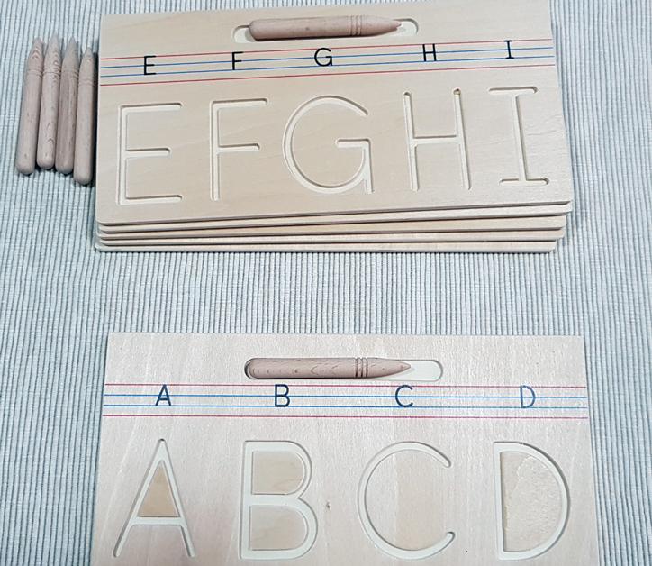 Wooden Alphabet Tracing Boards Set - Pre Writing Skills -  TeachersApproved.com