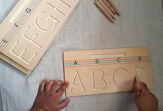 Wooden Alphabet Tracing - Uppercase A-Z Tracing Boards - Pre Writing skills